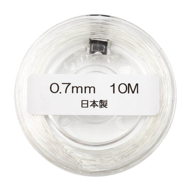 【制作道具】透明ゴム 日本製 0.7mm（太さ） 10m（長さ） 
