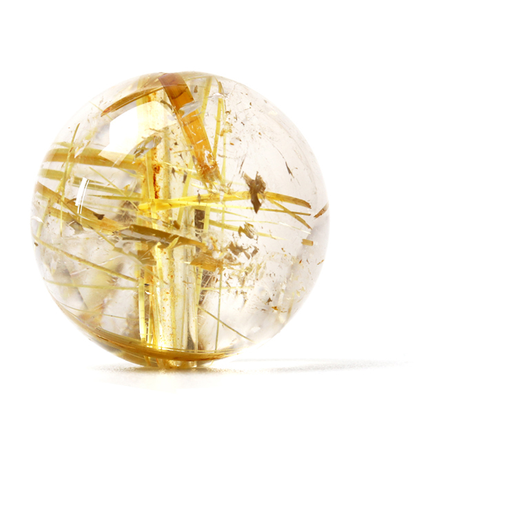 個性ある金針水晶【一点もの】タイチンルチルクォーツ 12mm